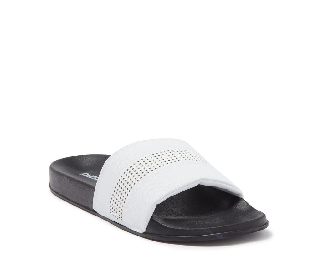Abound Womens Sloane Sandals Size 8 Black White Pool Slides Slip-On NWOB